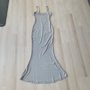 Grey bodycon maxi dress
